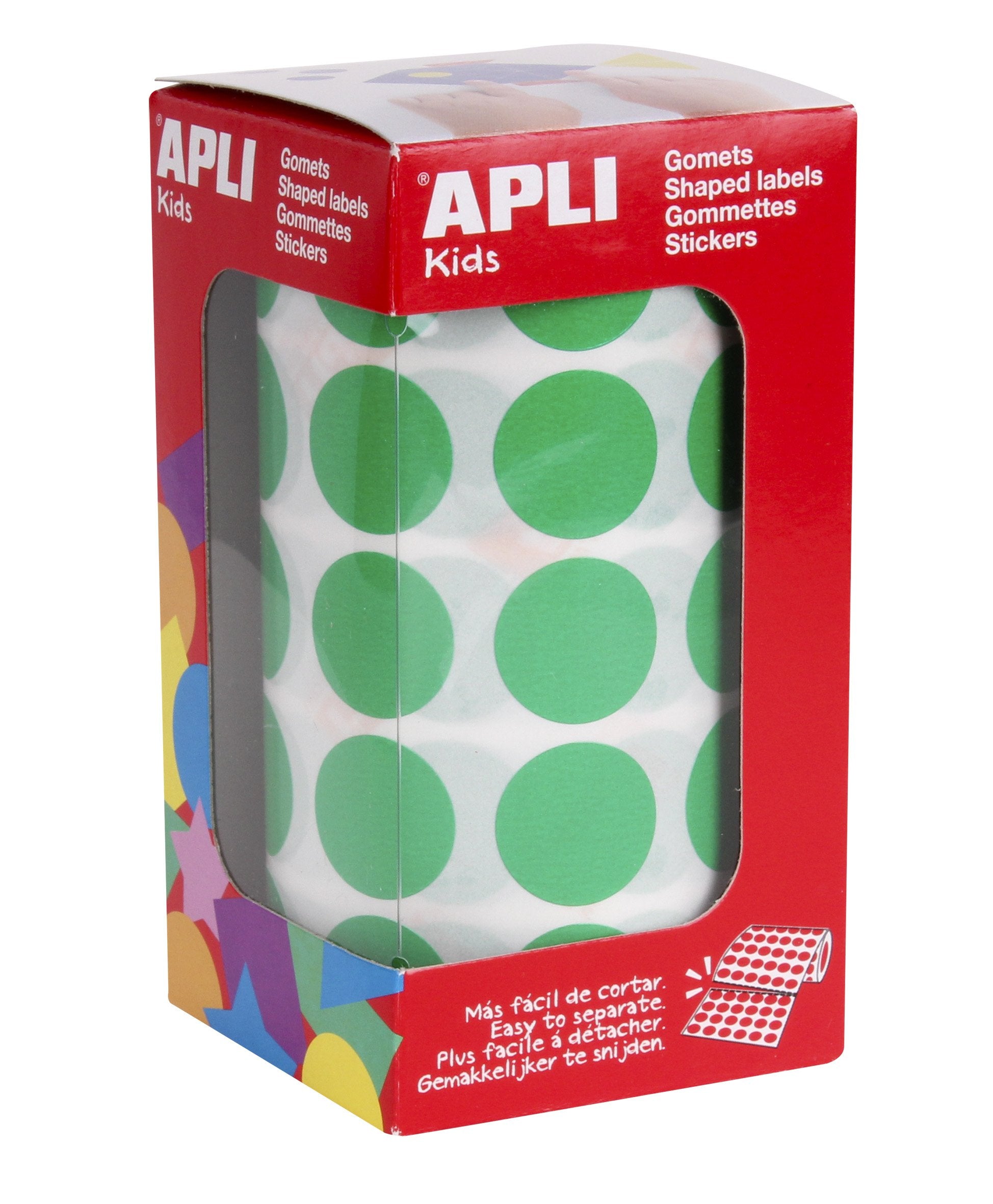 Apli Gomets Redondos 20mm Rollo Verde