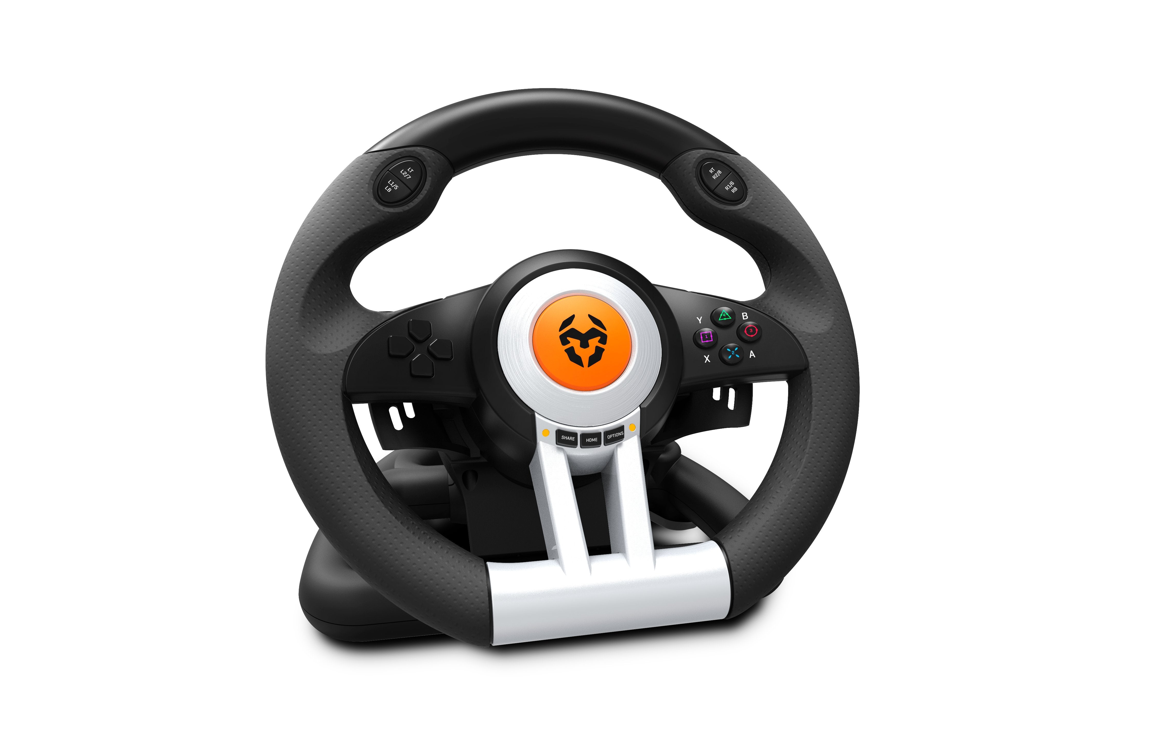 EAN 8436532169250 - Krom K-Wheel Negro USB Volante + Pedales Analógico/Digital PlayStation 4, Playstation, Playstation 3, Xbo imagen 3