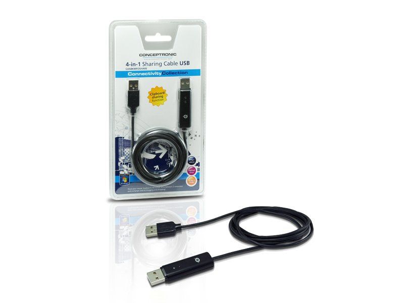 Cable Conceptronic Usb Compartidor De Teclado, Raton Y Unidades Opticas C05-009
