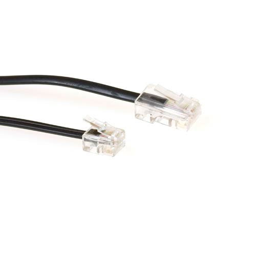 Rj11-Rj45 1m M/M Black 6p/4c-8p/4c
