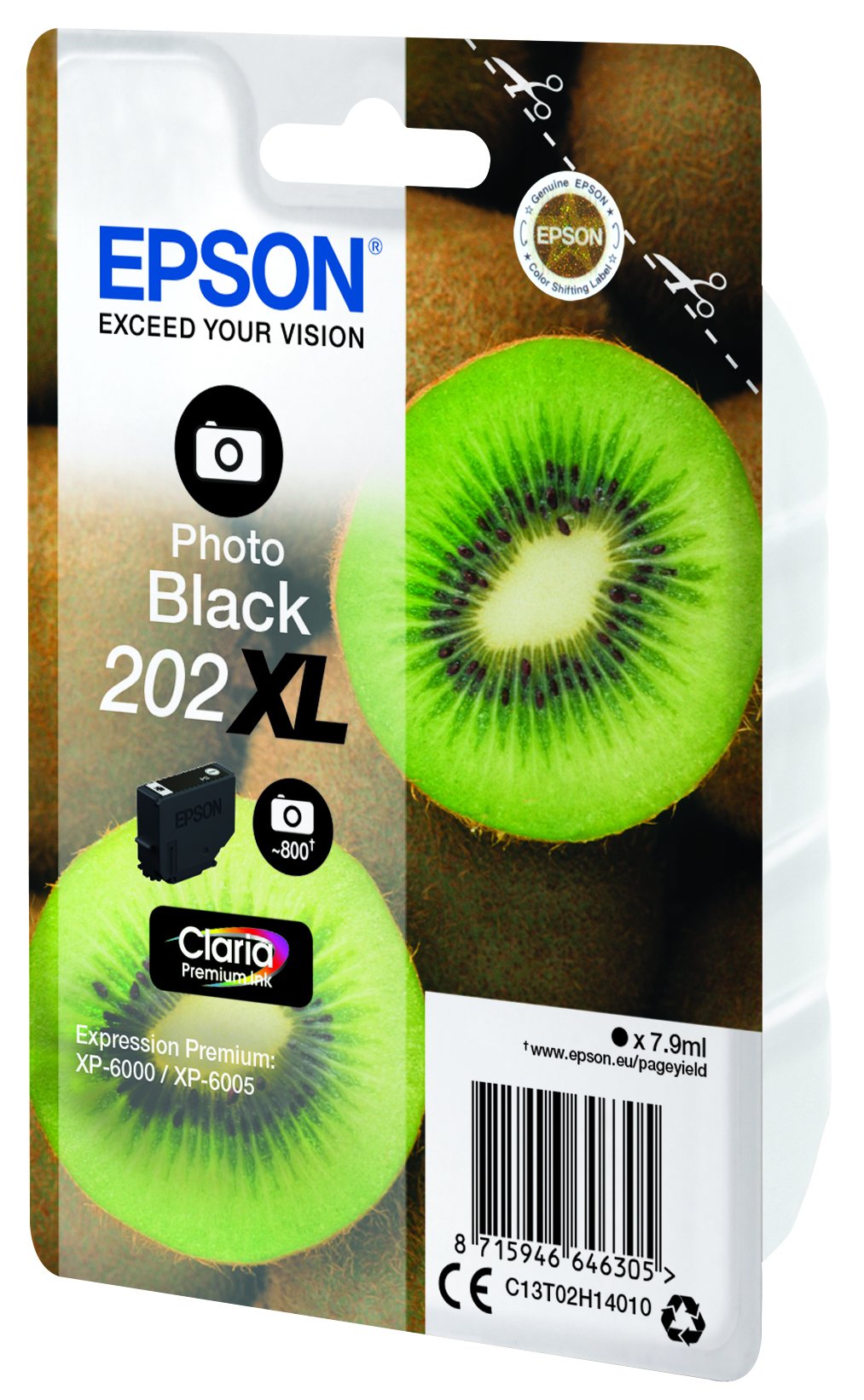 EAN 8715946646305 - Epson Kiwi 202XL cartucho de tinta 1 pieza(s) Original High (L) Yield Negro imagen 1