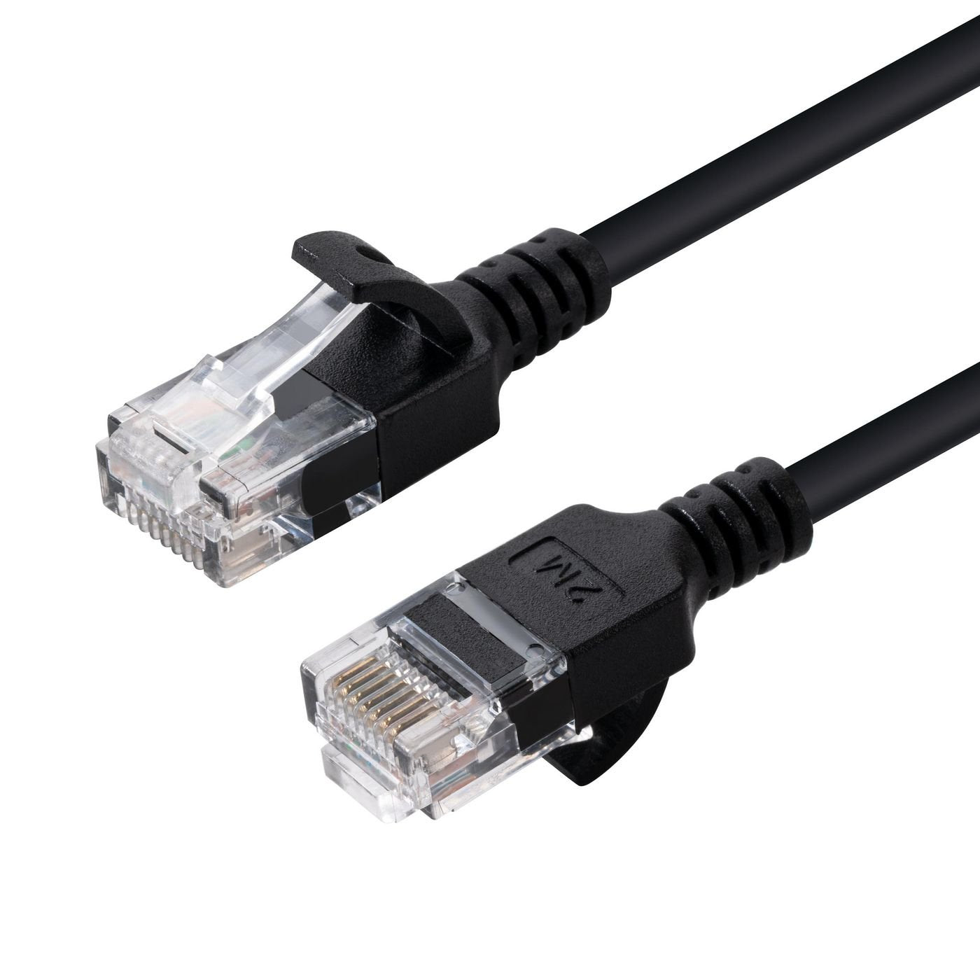 U/Utp Cat6a Slim 2m Black Unshielded Network Cable,