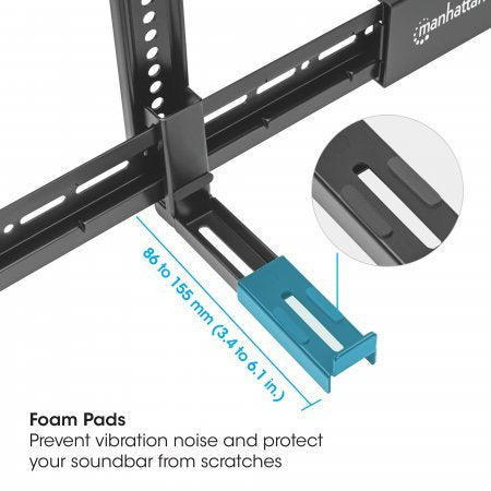 EAN 0766623461849 - Manhattan 461849 soporte de altavoz Pared Plástico, Acero Negro imagen 5