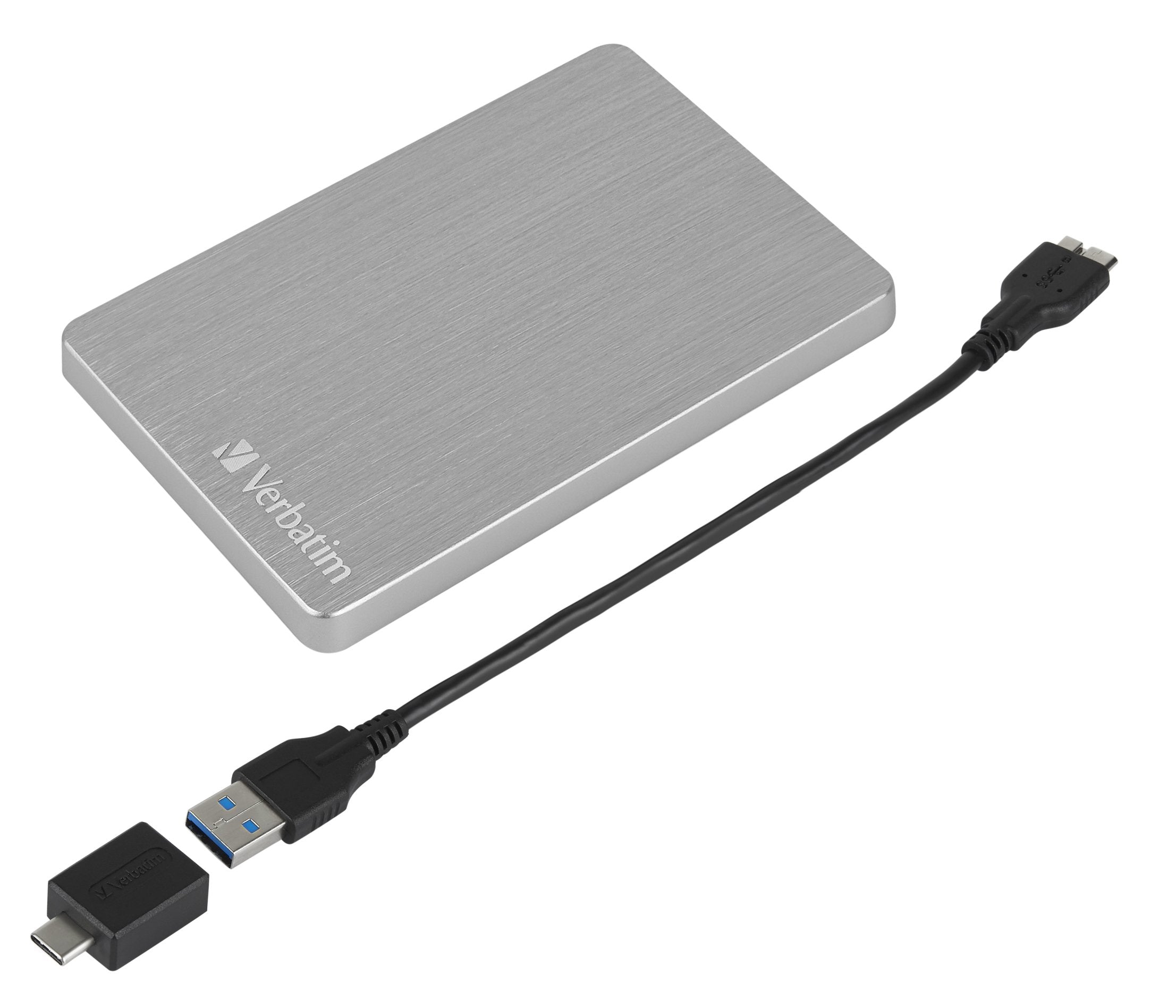 Disco Externo Hdd Verbatim Store N Go Alu Slim 2tb Usb 3.2 Gen1 Silver