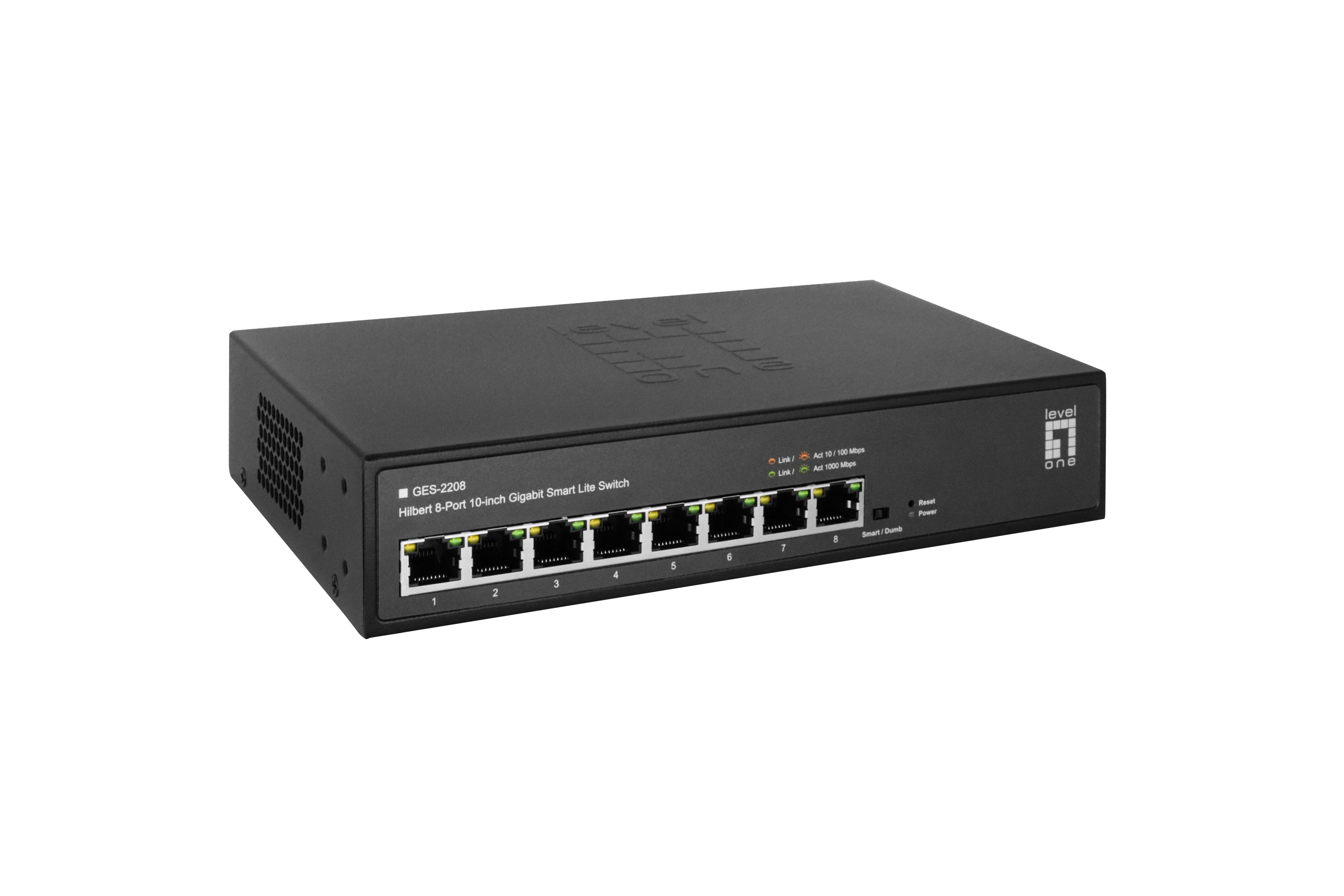 Levelone Ges-2208 Switch Gestionado L2 Gigabit Ethernet (10/100/1000) Negro