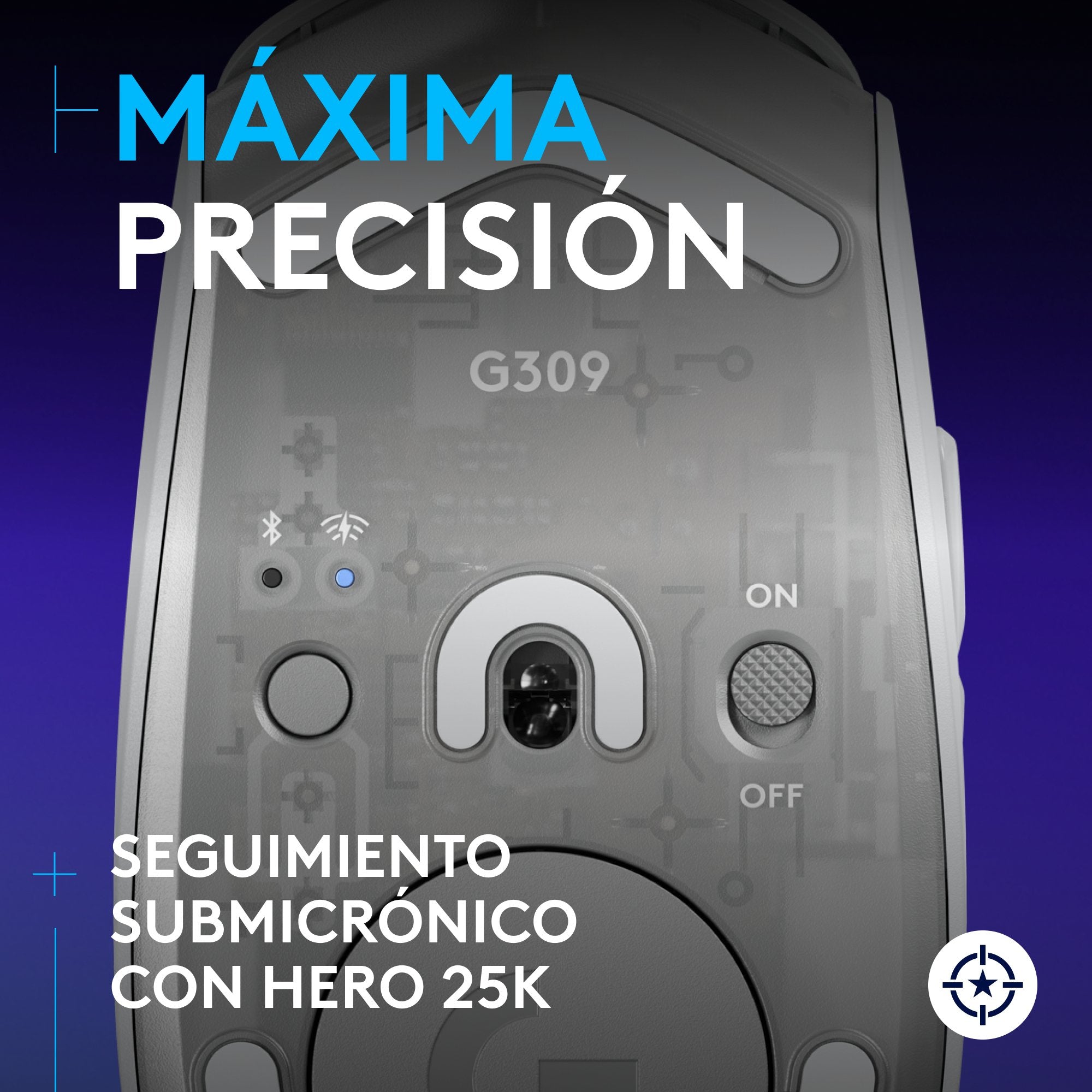 Ratón Inalámbrico Logitech G G309 Gaming Óptico 6 Botones Bluetooth 2.4 Ghz Logitech Lightspeed Blanco