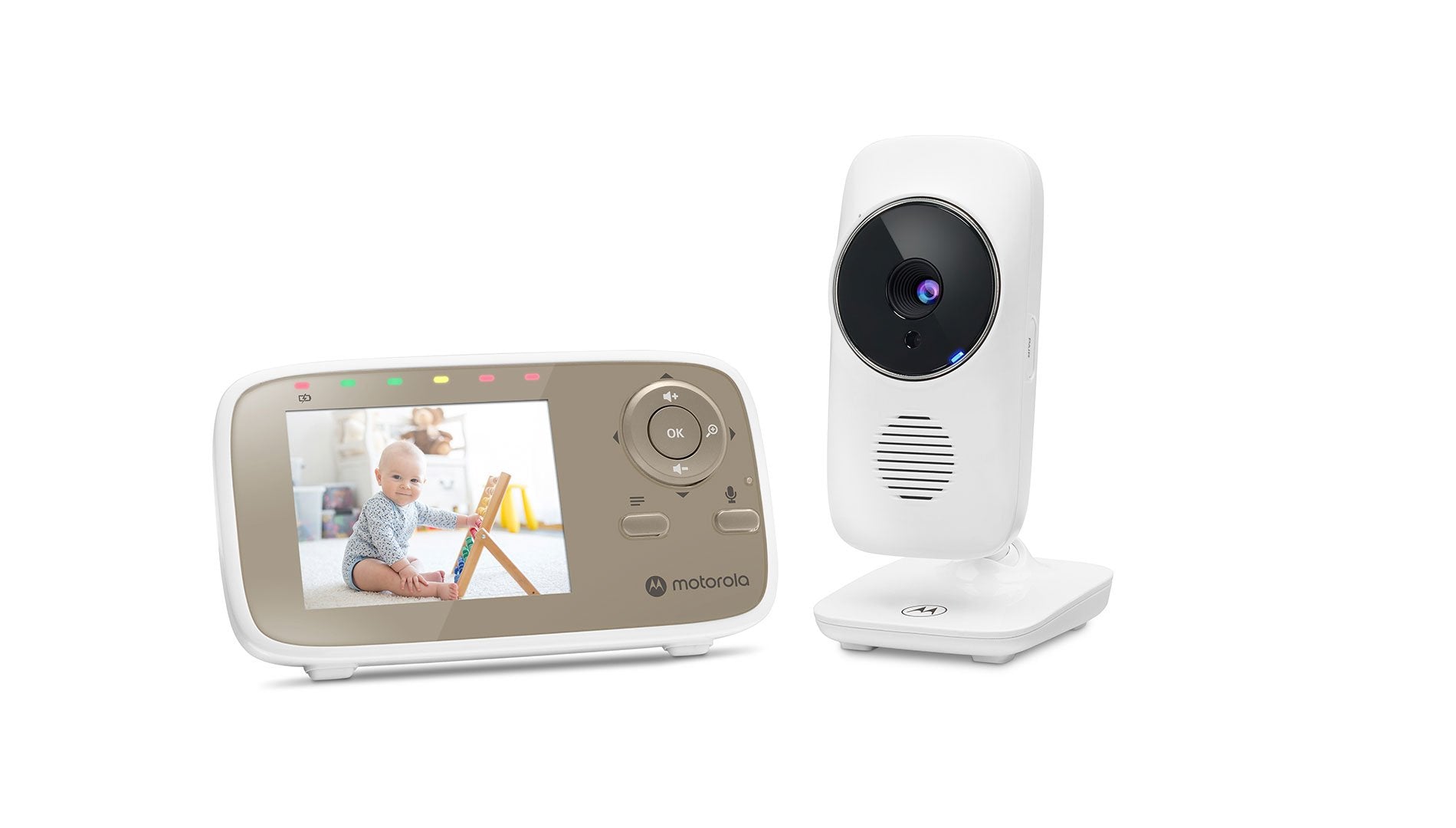 EAN 5055374710135 - Motorola VM483 video-monitor para bebés 300 m FHSS Oro, Blanco imagen 3