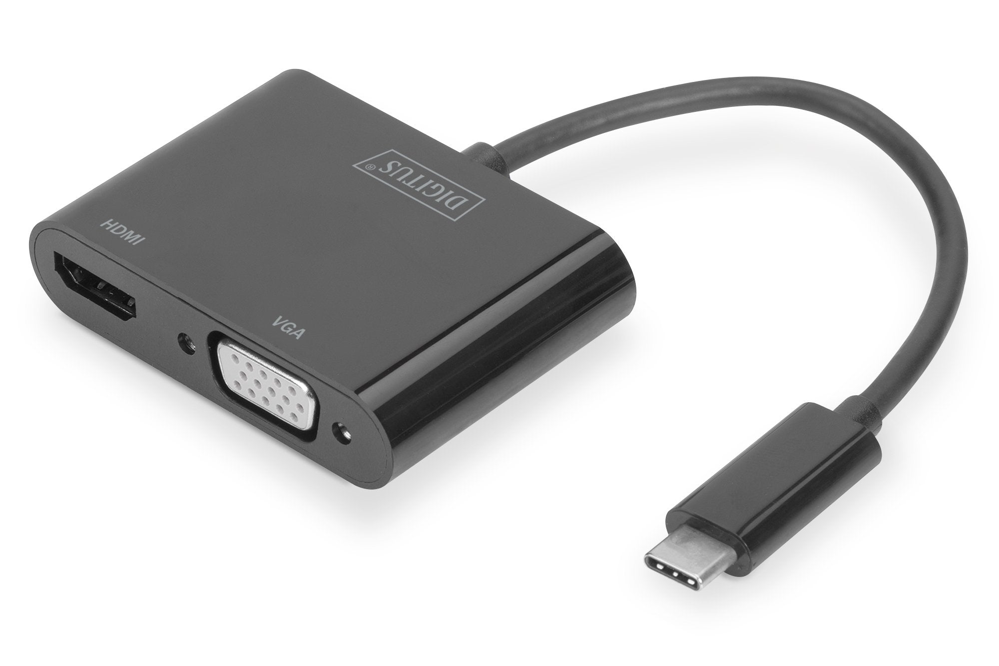 Conversor Hub Digitus Video Usb Tipo C A Hdmi + Vga 4k/30hz Full Hd 1080p