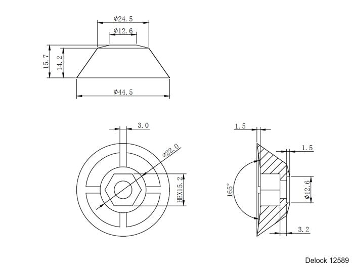 EAN 4043619125890 - DeLOCK 12589 accesorio para antenas de red Base de antena imagen 3