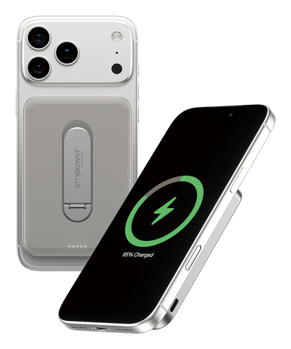 EAN 5715685028403 - PanzerGlass empower™ by ® empower™ Bank w. Spin Stand | 5000mAh | Titanium Cargador inalámbrico Titanio imagen 4