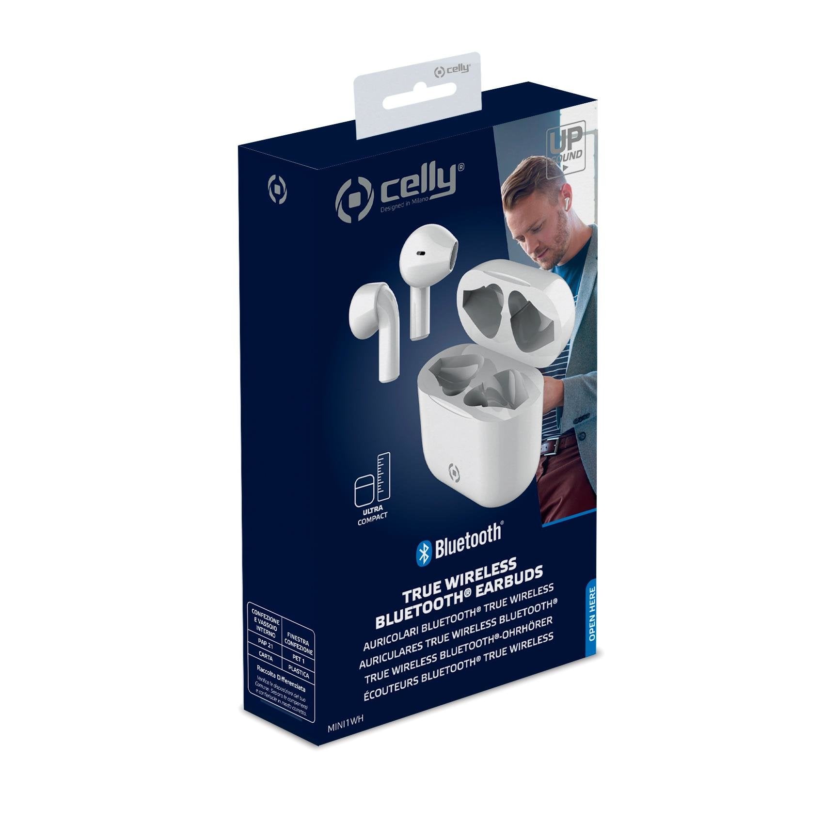 EAN 8021735188391 - Celly Mini1 Auriculares Inalámbrico Dentro de oído Llamadas/Música USB Tipo C Bluetooth Blanco imagen 5