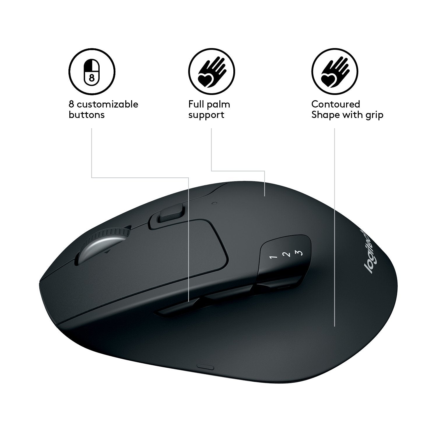 EAN 5099206065086 - Logitech 910-004791 ratón Oficina mano derecha RF Wireless + Bluetooth Óptico 1000 DPI imagen 4