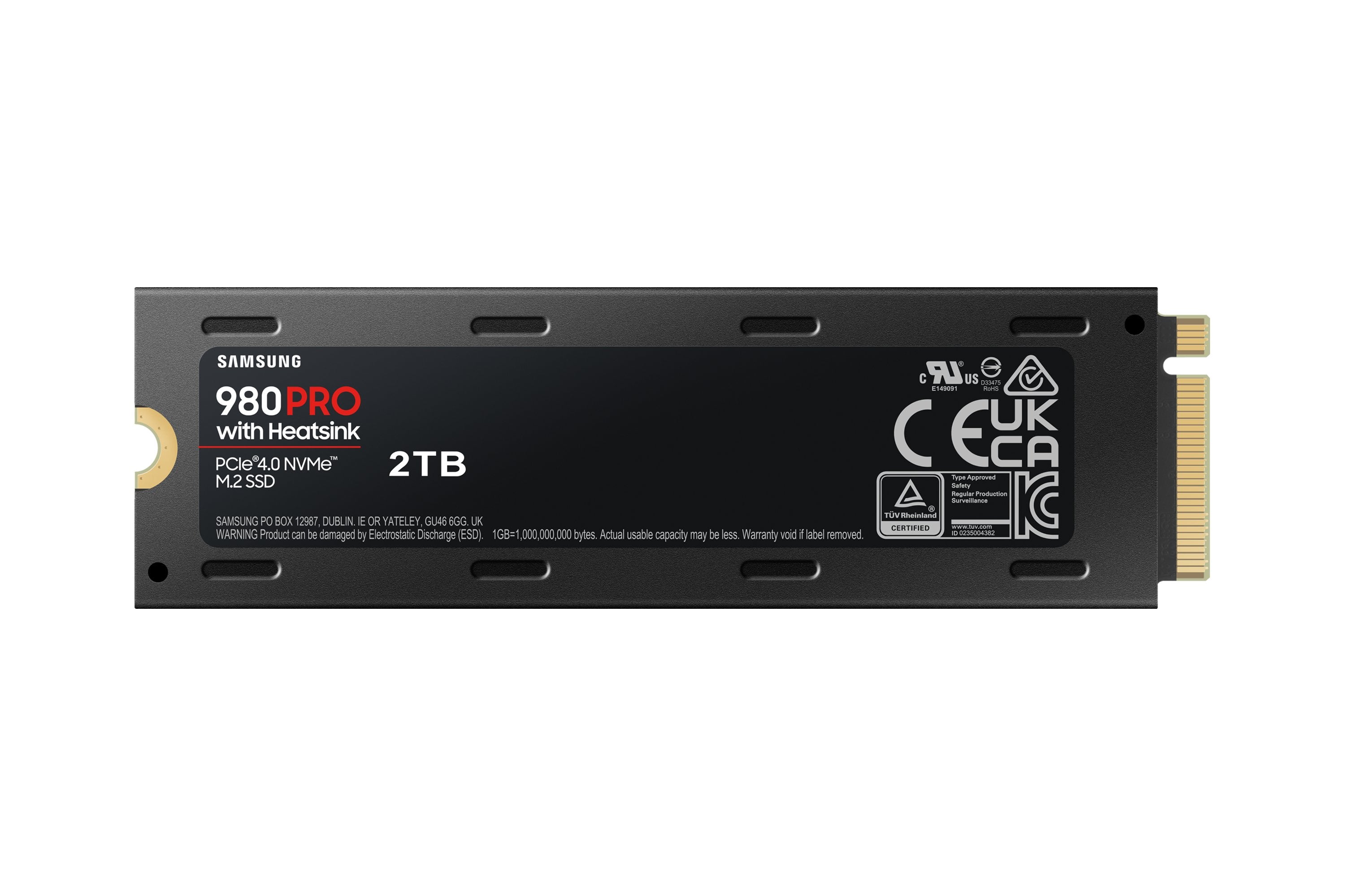 Disco Ssd Samsung 980 Pro M.2 2tb Pcie Gen4x4 2280 Rw 7000/5100, Mlc Nvme Heatsink Mz-V8p2t0cw