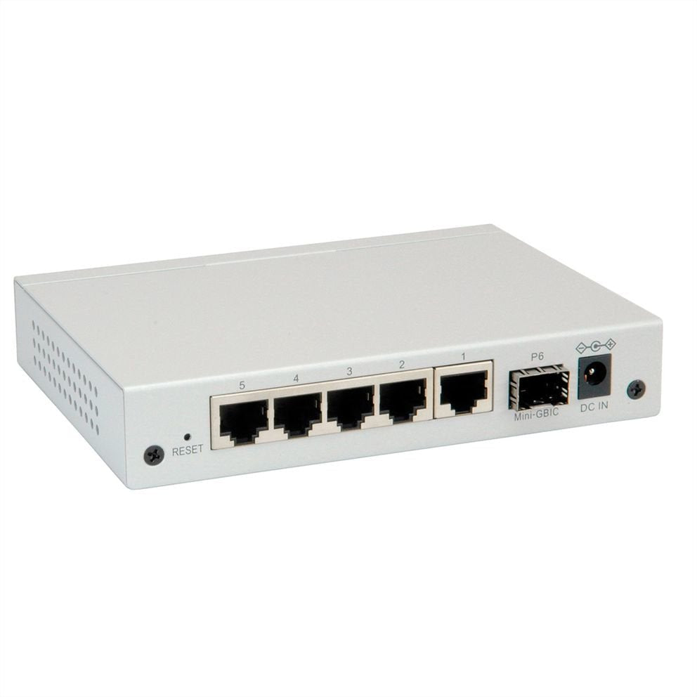 Roline Gigabit Ethernet Switch 6 Ports (5x 10 100 1000 + 1x Sfp), Websmart