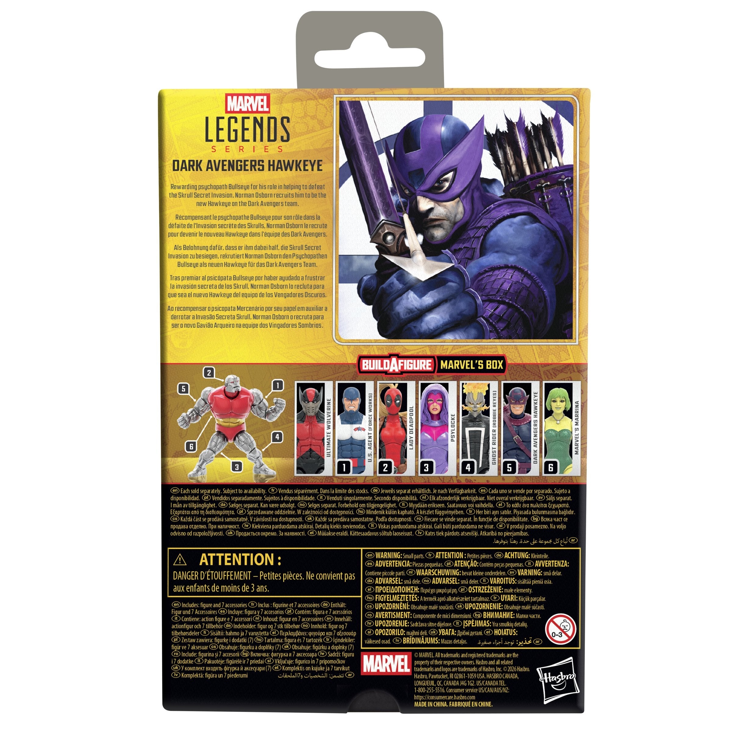 Figura Dark Avengers Hawkeye Marvel Legends Series 15cm