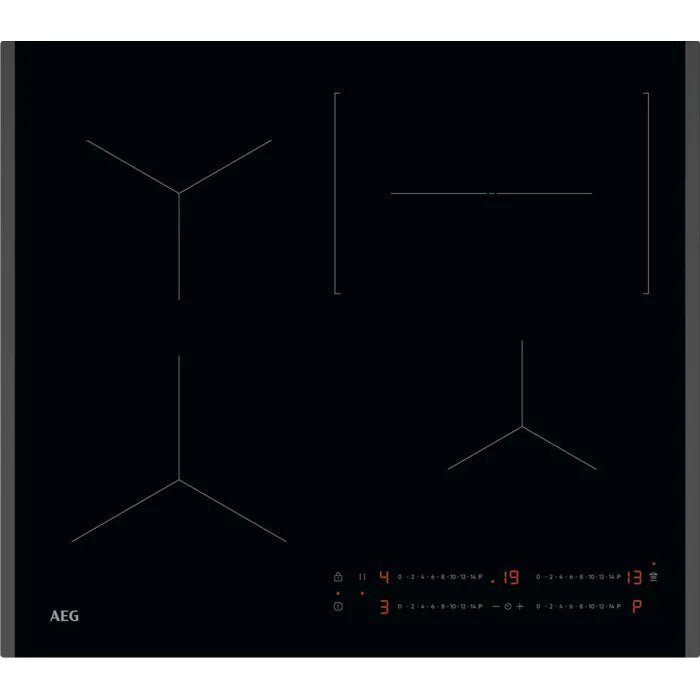 Placa De Inducción Aeg To64ic00fb Negro, Acero Inoxidable Integrado 57.6 Cm Con 4 Zona(S)