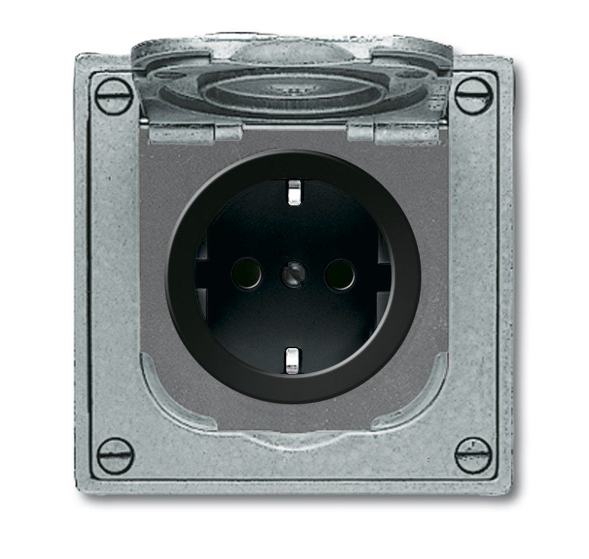EAN 4011395107614 - Busch-Jaeger 2011-0-3871 toma de corriente CEE 7/3 Negro, Gris imagen 1