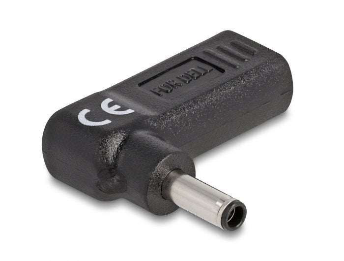 Delock 60007 Adaptador Para Cable De Carga De Ordenador Portátil Usb Type-C Hembra A Dell 4,5 X 3,0 Mm Macho En Ángulo De 90°