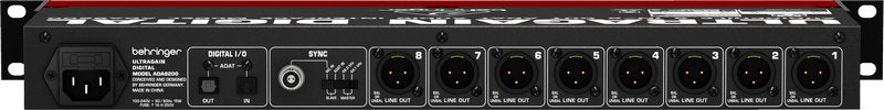 Behringer Ultragain Digital Ada8200 8 Canales 10 - 24000 Hz