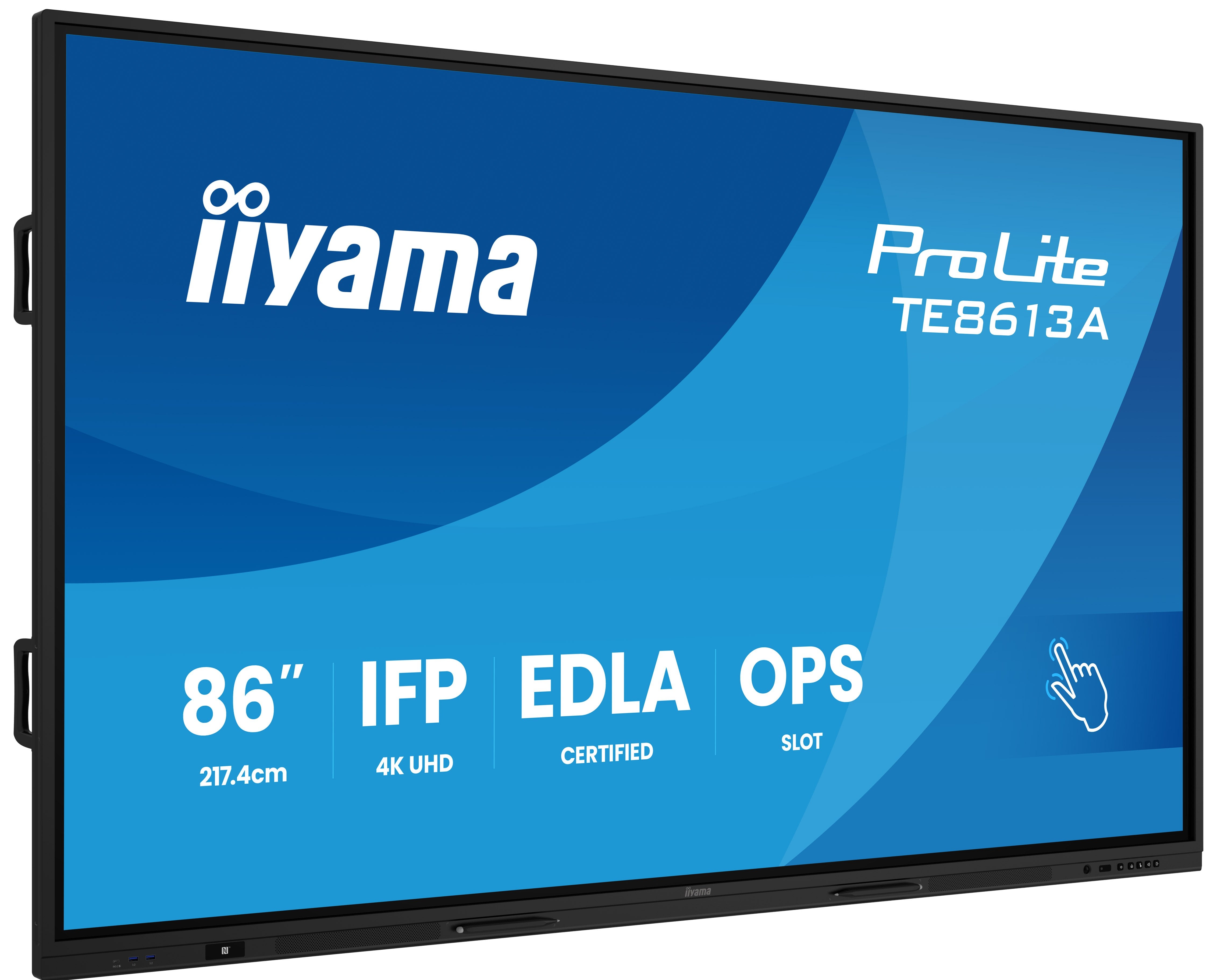 EAN 4948570124824 - iiyama TE8613A-B1AG pantalla de señalización Panel plano interactivo 2,17 m (85.6") Wifi 500 cd / m² 4K U imagen 1