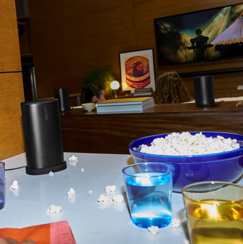 Altavoz Bluetooth Sonos Play Wifi 6 24h Autonomía Ip67 Control Por Voz Sonido Estéreo Trueplay Automático Negro