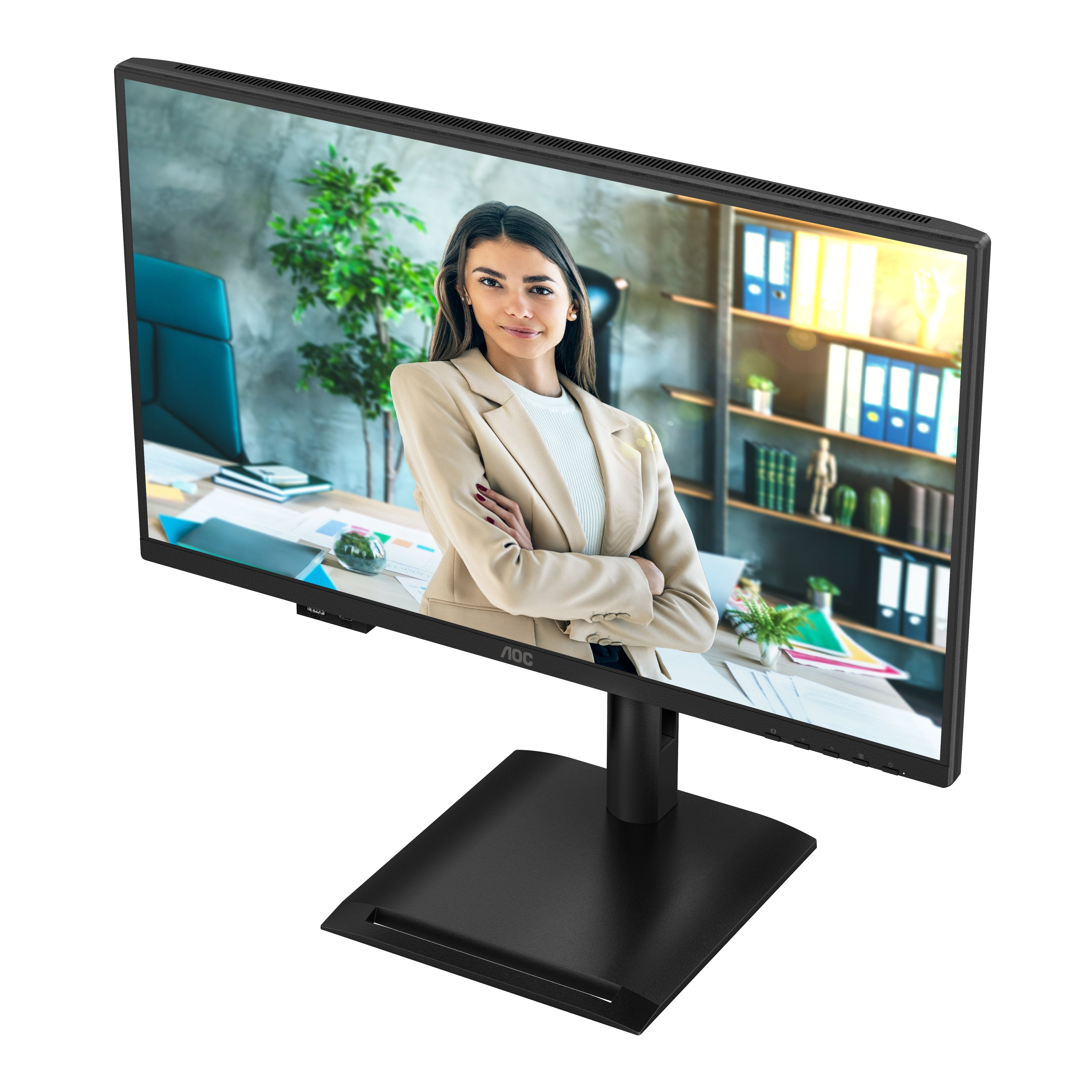 Aoc 24p4cv 23.8" Ips Fhd 120hz 4ms Hdmi Dp Usb C Pd96w Hub Usb Speakers Has 150mm