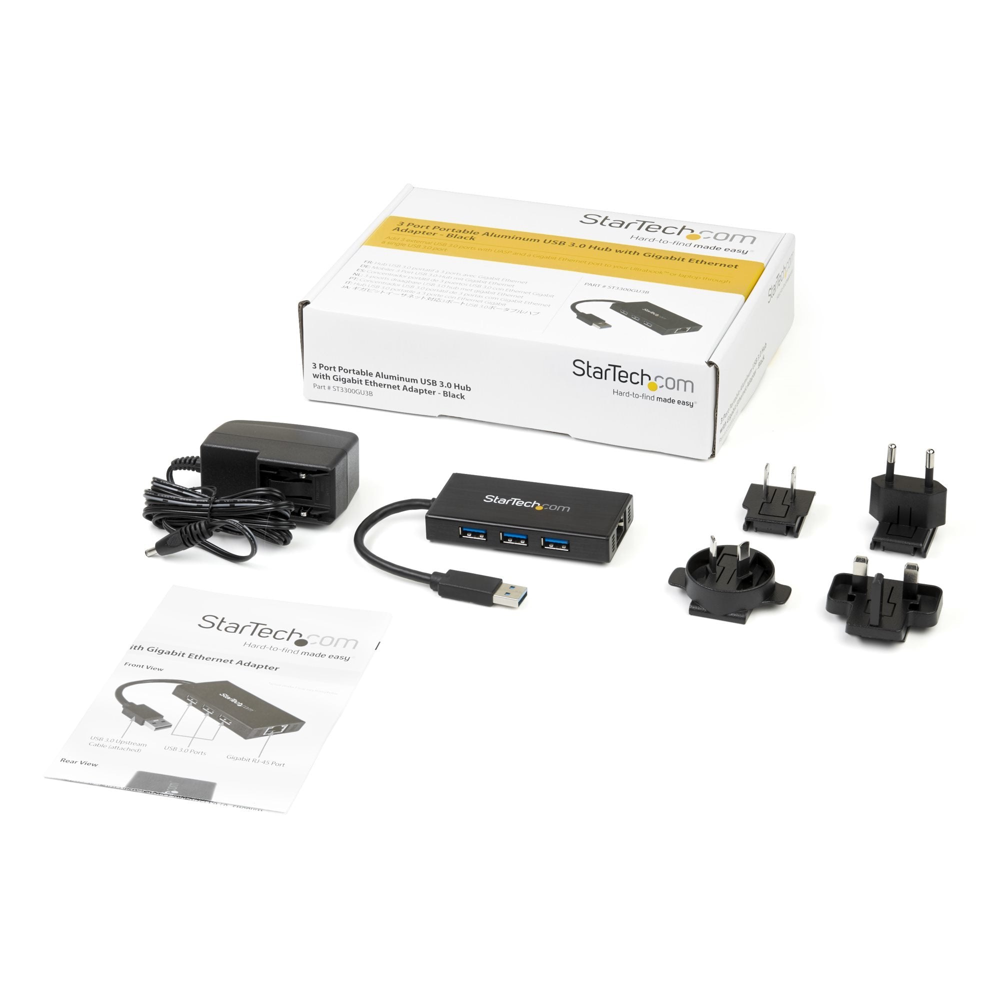 Startech Hub Usb 3.0 Aluminio Con Cable - Concentr