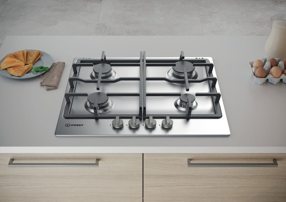 EAN 8050147602089 - Indesit THP 641 IX/I Acero inoxidable Integrado 58 cm Encimera de gas 4 zona(s) imagen 2