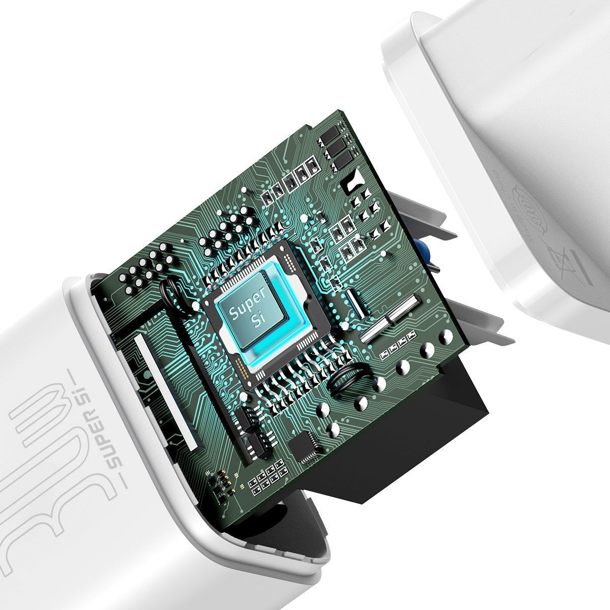 EAN 6953156205079 - Baseus CCSUP-J02 cargador de dispositivo móvil Universal Blanco Corriente alterna Carga rápida Interior imagen 5
