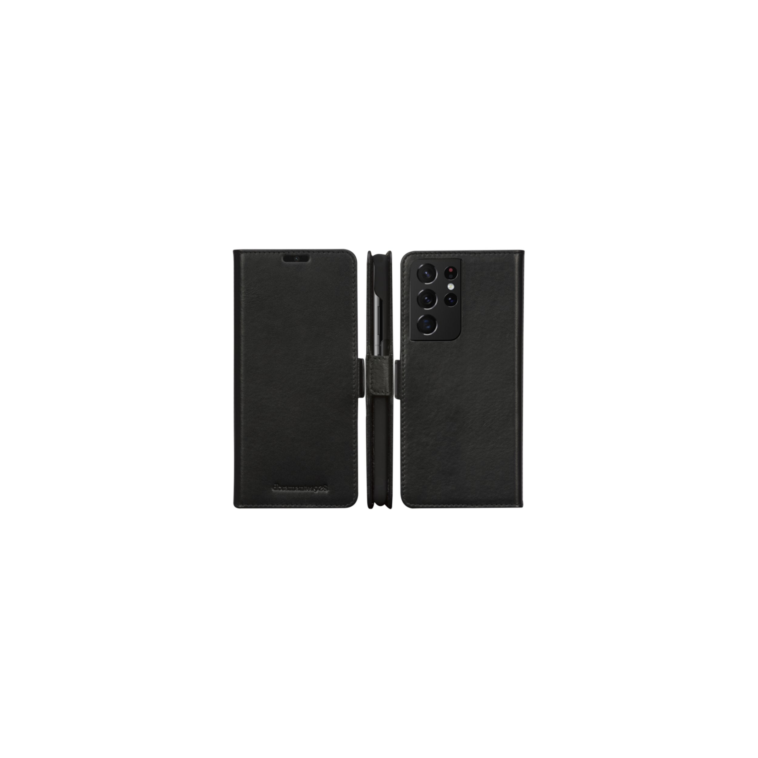 Dbramante1928 Lynge Funda Con Tapa Para Teléfono Móvil Cuero De Grano Entero Negro Para Samsung Galaxy S21 Ultra 5g