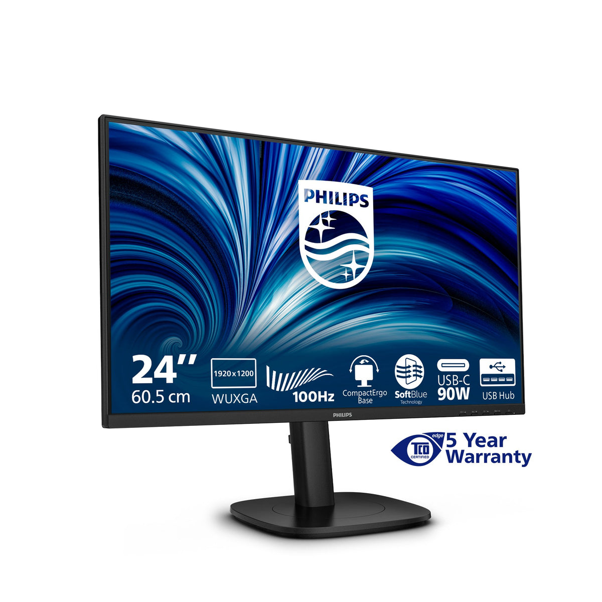 EAN 8721038004434 - Philips 3000 series 24B2U3301D/00 pantalla para PC 61,2 cm (24.1") 1920 x 1200 Pixeles WUXGA LCD Negro imagen 5