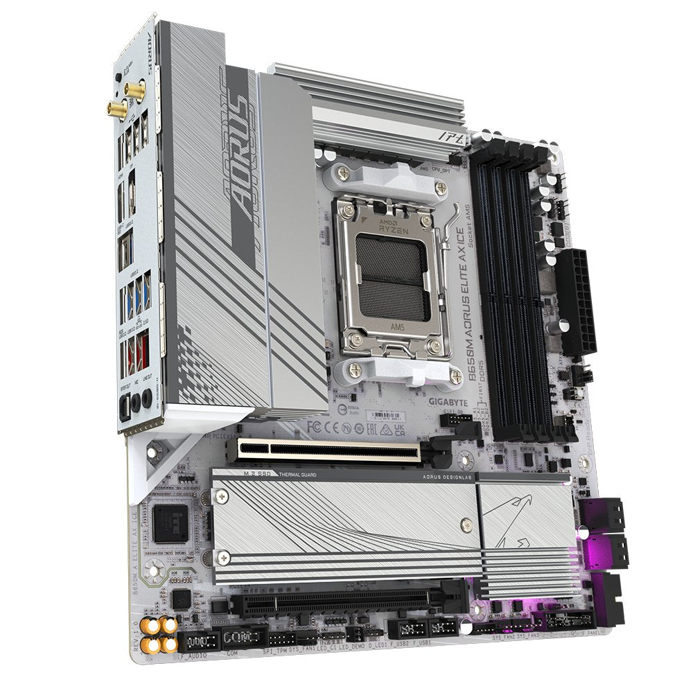 EAN 4719331859336 - GIGABYTE B650M AORUS ELITE AX ICE placa base AMD B650 Zócalo AM5 micro ATX imagen 3