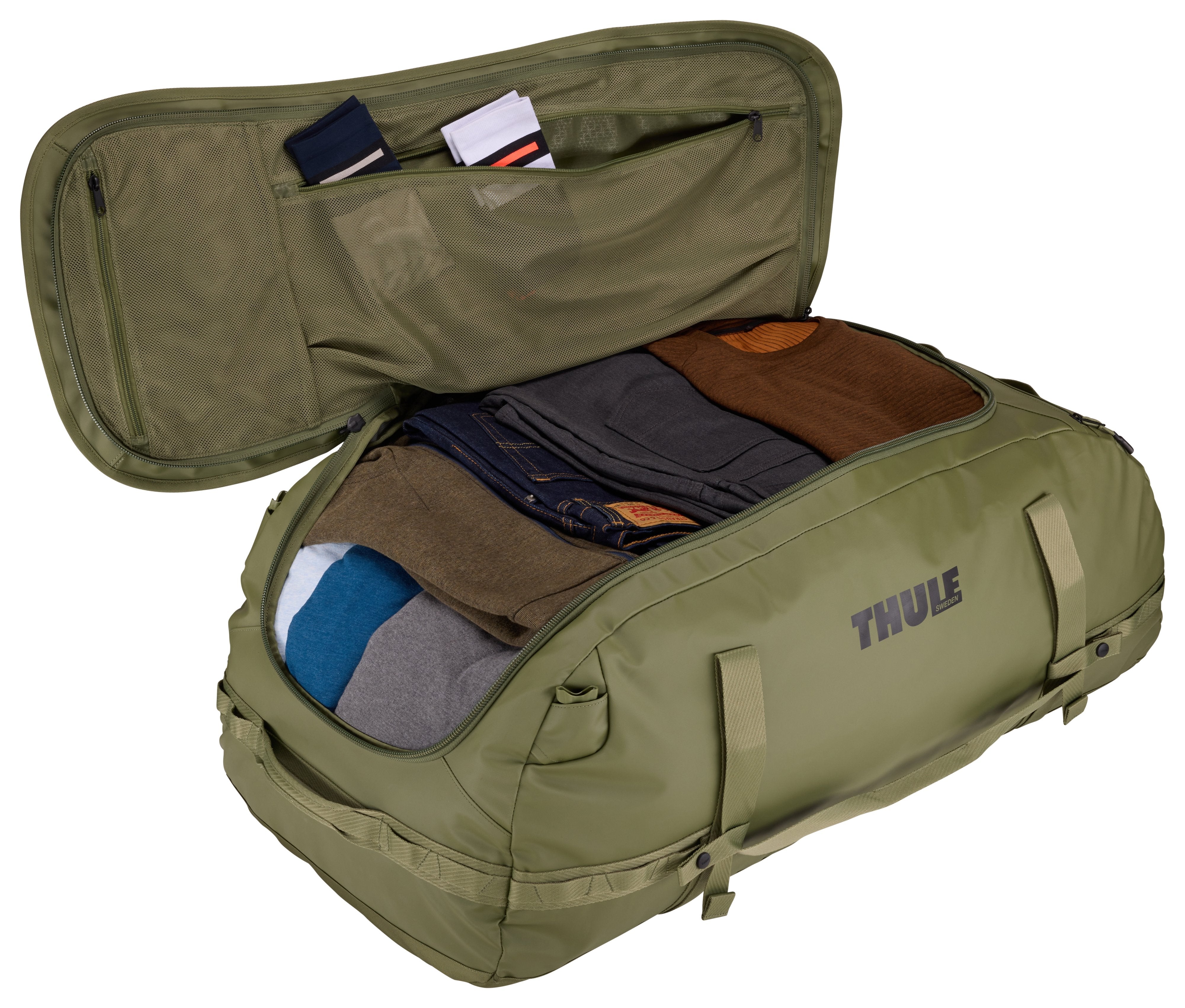 EAN 0085854255325 - Thule Chasm TDSD305 Olivine bolso de lona 130 L Poliéster Oliva imagen 5
