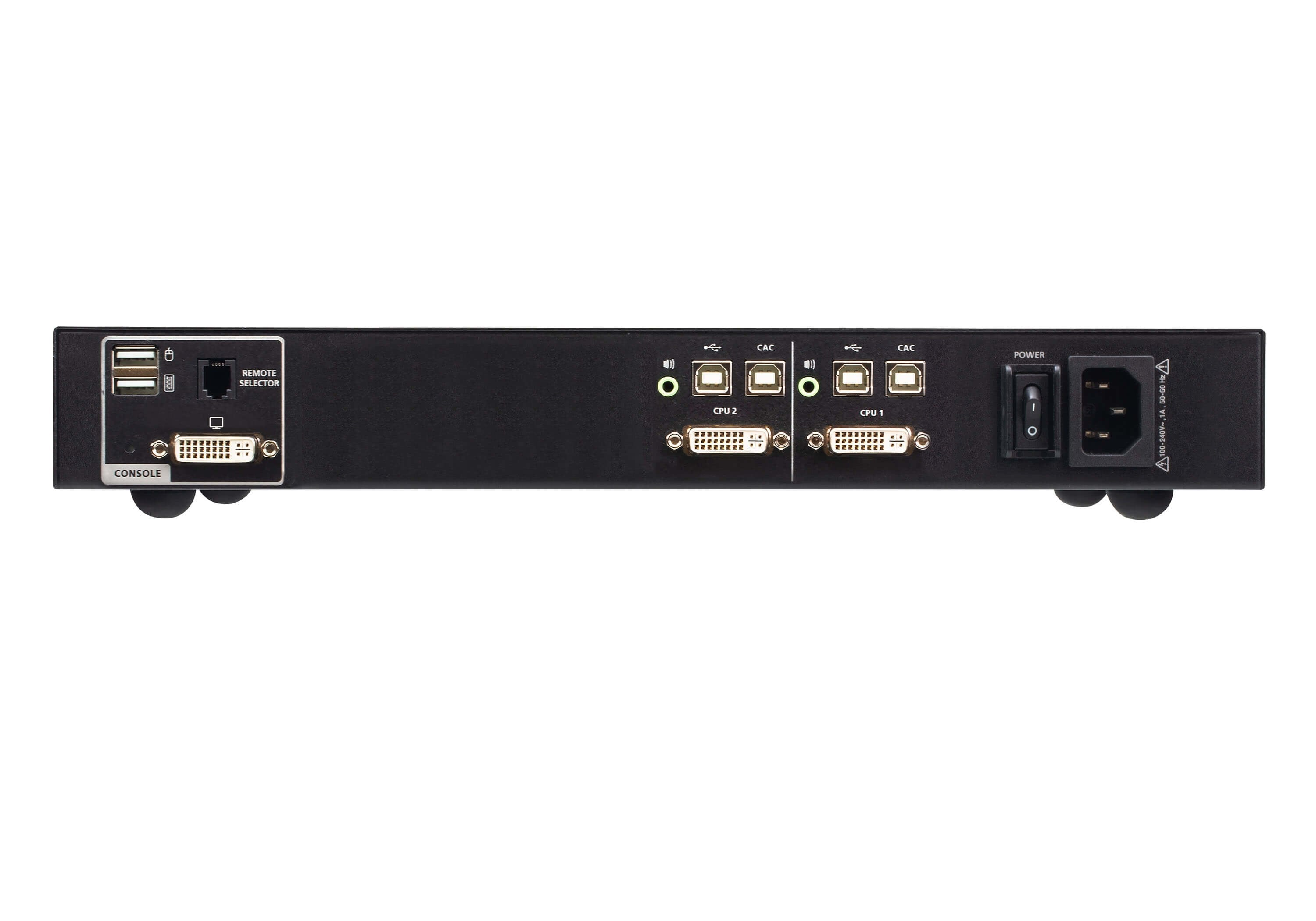 Aten Switch Kvm De Seguridad Avanzada Dvi Usb De 2 Puertos Con Cac (Compatible Con Psd Pp V4.0)