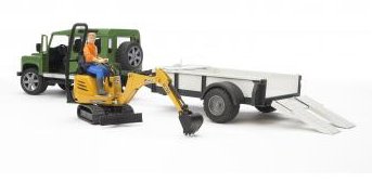 Bruder Land Rover Defender Con Remolque 02593