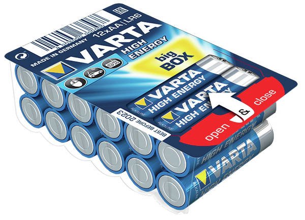 Varta Pilas Alcalinas Mignon, Aa, Lr06, 1.5v Pack 12 Unidades