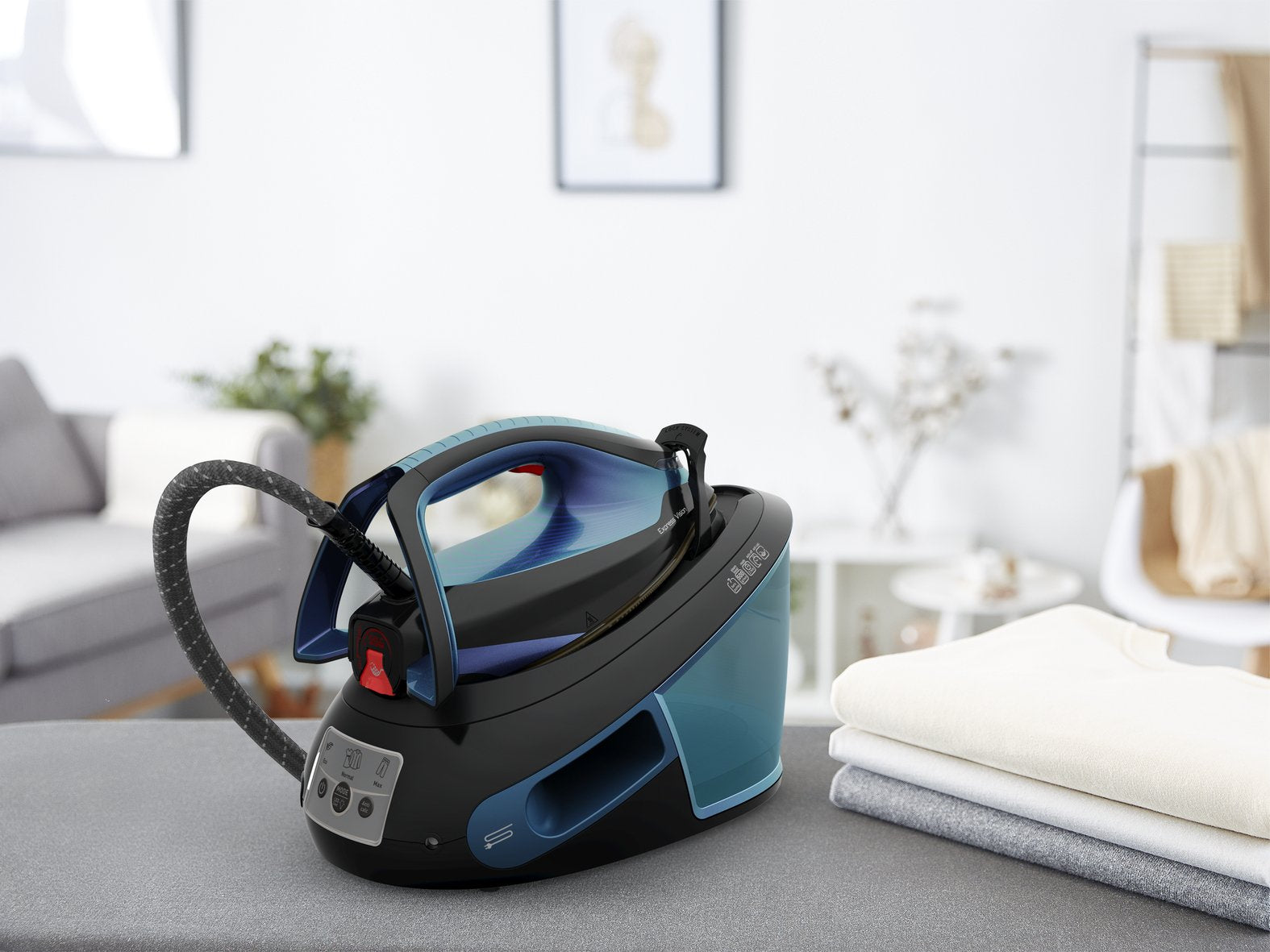 EAN 3121040086414 - Tefal Express Vision SV8151 2800 W 1,8 L Durilium AirGlide Autoclean soleplate Azul, Negro imagen 2
