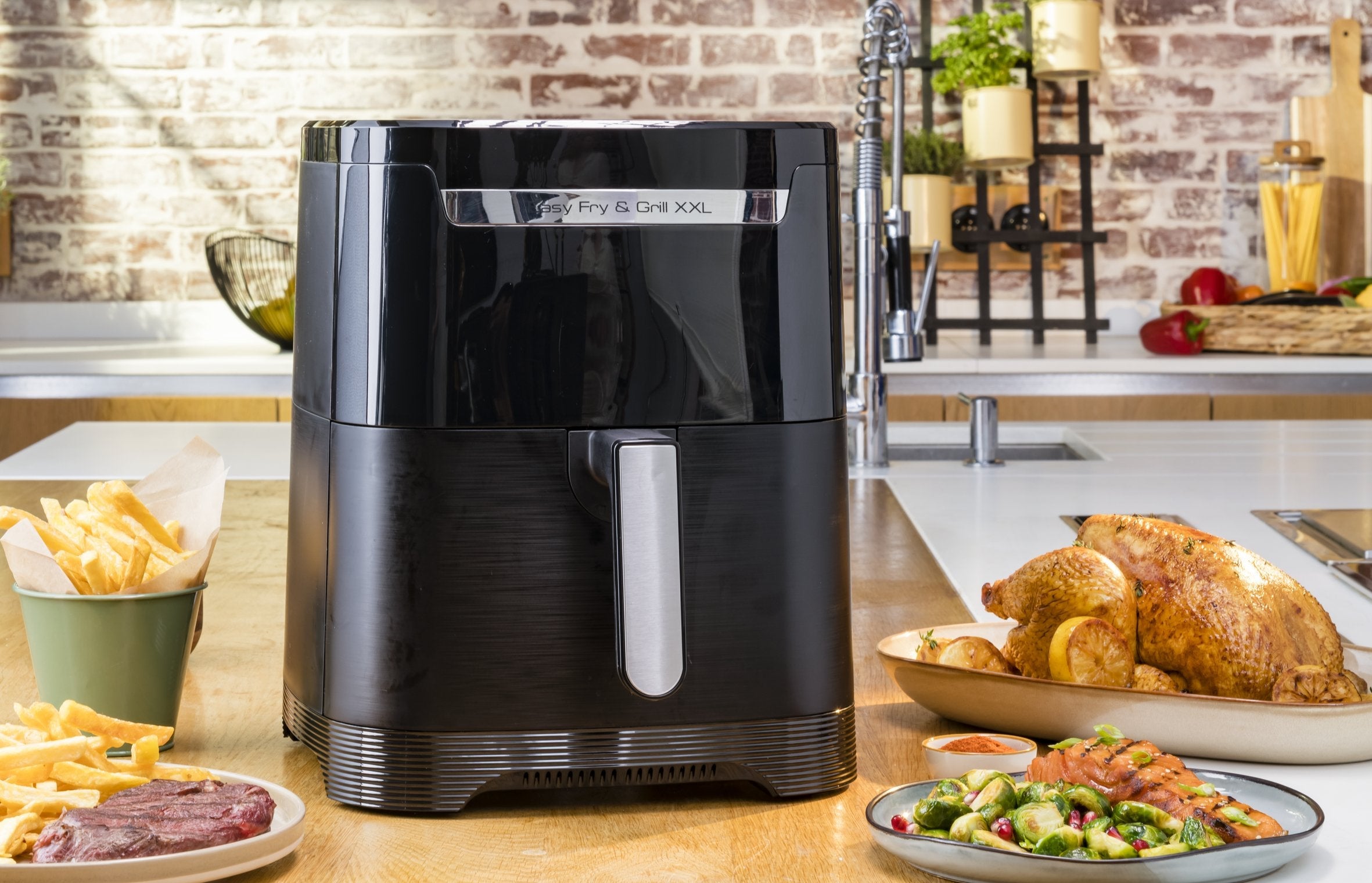 Tefal Ey8018 Easy Fry & Grill Xxl Heiáluftfritteuse Schw