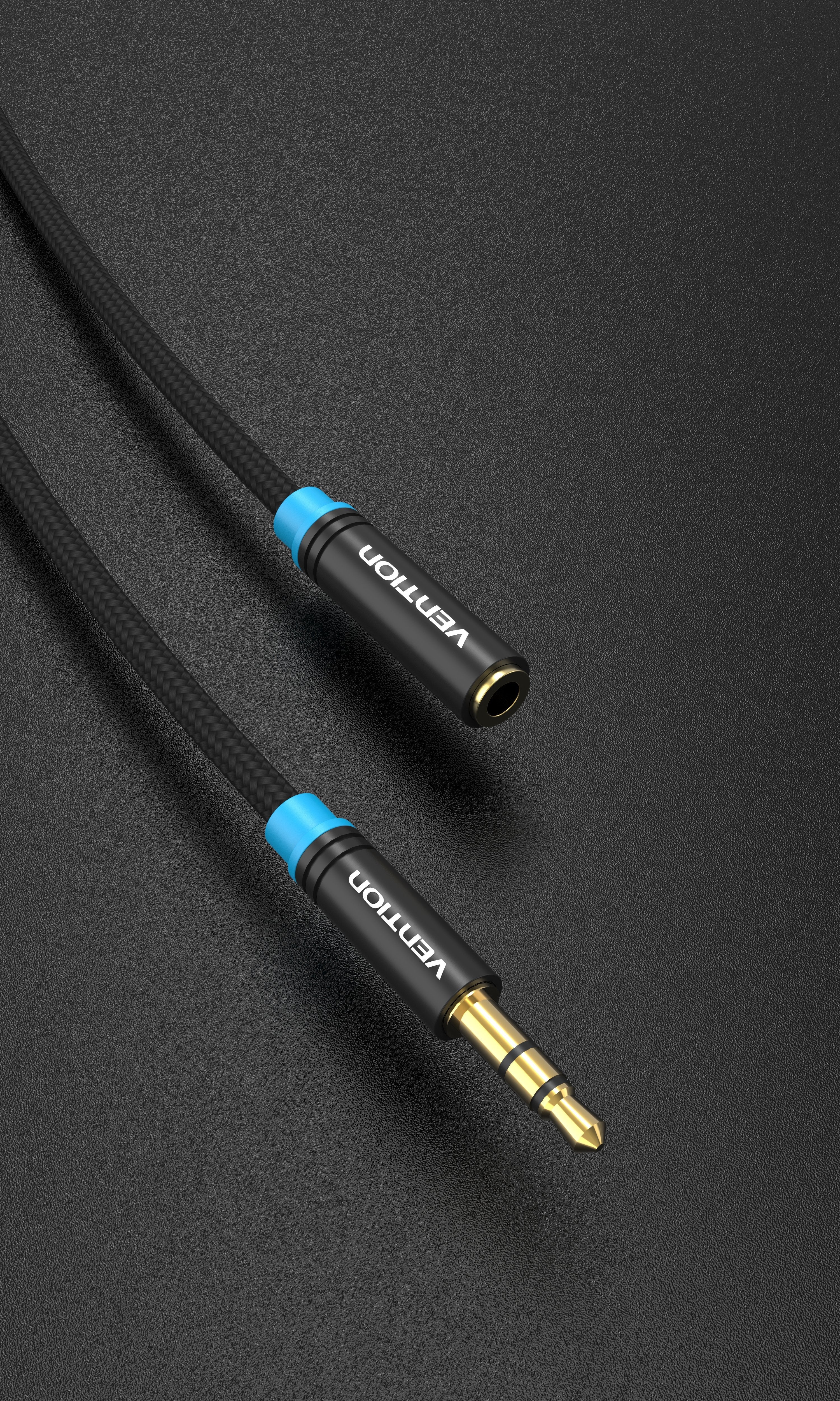 Cable Estéreo Vention Vab-B06-B100-M Jack 3.5 Macho Jack 3.5 Hembra 1m Negro