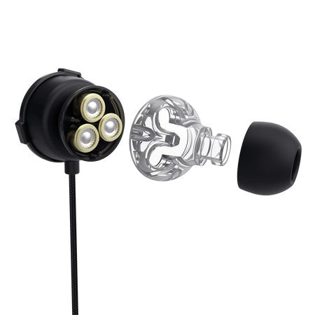 Auricular De Boton Gaming Gxt 406 Pine Multiplataforma Negro Trust Estuche Protector/ Micrófono De Brazo Extraible