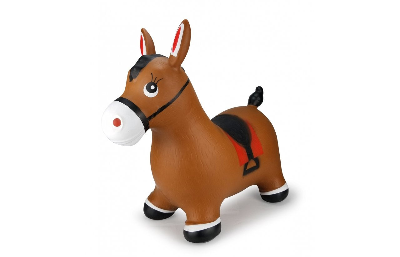 Caballo Saltarín Con Bomba De Aire Marrón Jamara