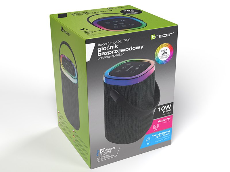 EAN 5907512876336 - Tracer Stripe XL TWS BT RGB Compare Altavoz portátil estéreo Negro 10 W imagen 10