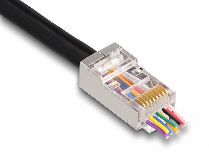 EAN 4043619669059 - DeLOCK 66905 conector RJ-45 Metálico, Transparente imagen 4