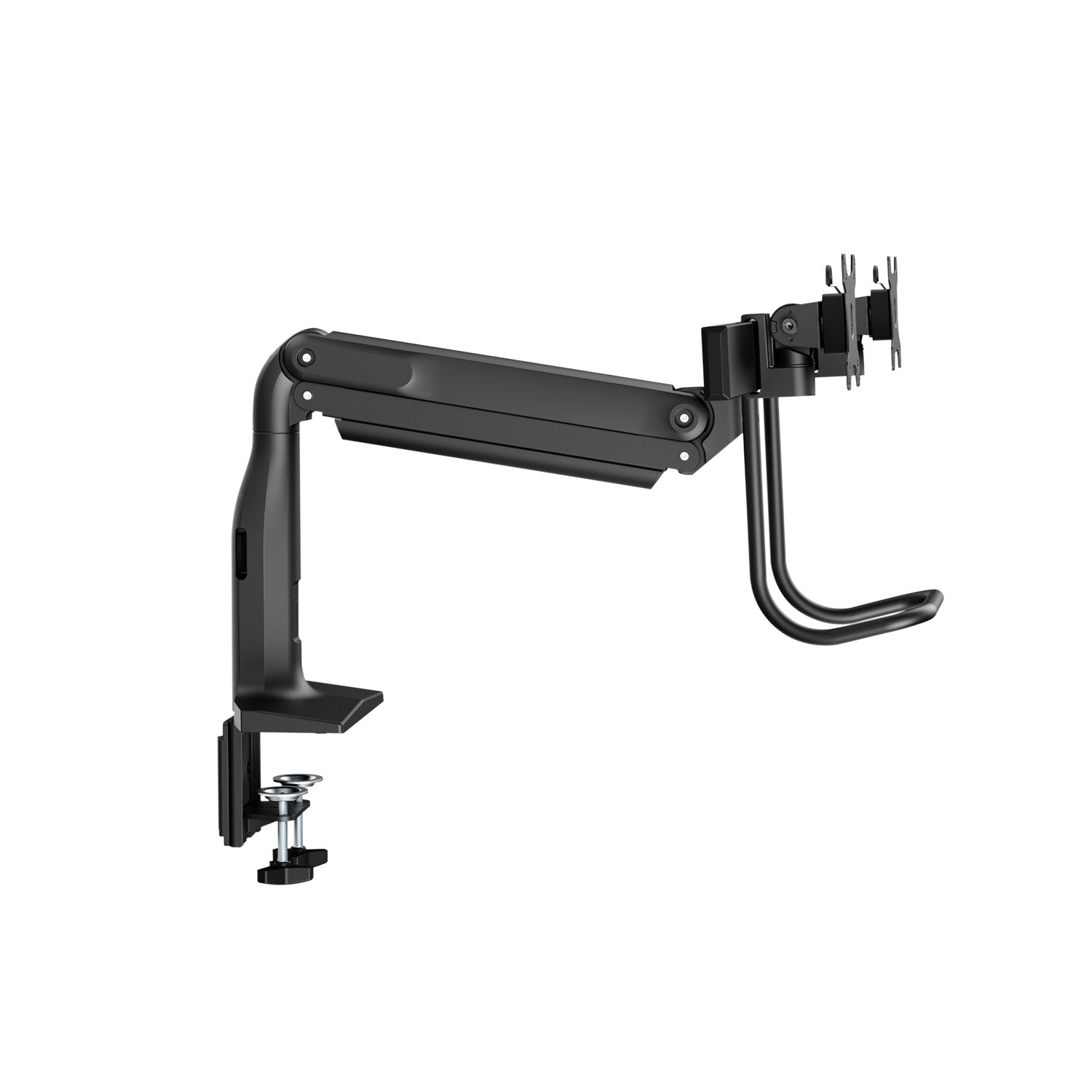 V7 Soporte Con Brazos Con Resorte De Gas De Alta Resistencia Para Dos Monitores