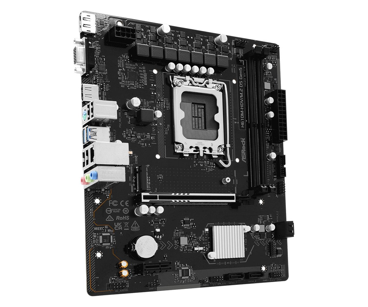 Asrock H610m-Hdv/M.2 D5 Gen5 S1700 Matx Intel H610 2xddr5 Retail