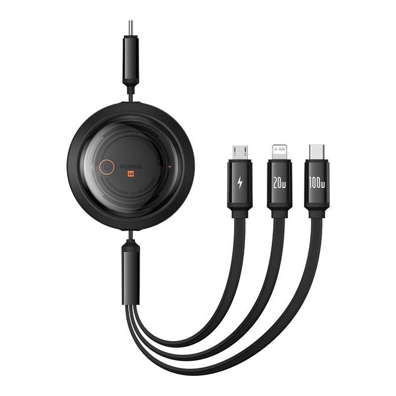 EAN 6932172656454 - Baseus Free2Draw cable USB 1,1 m USB C USB C/Micro-USB B/Lightning Negro imagen 1