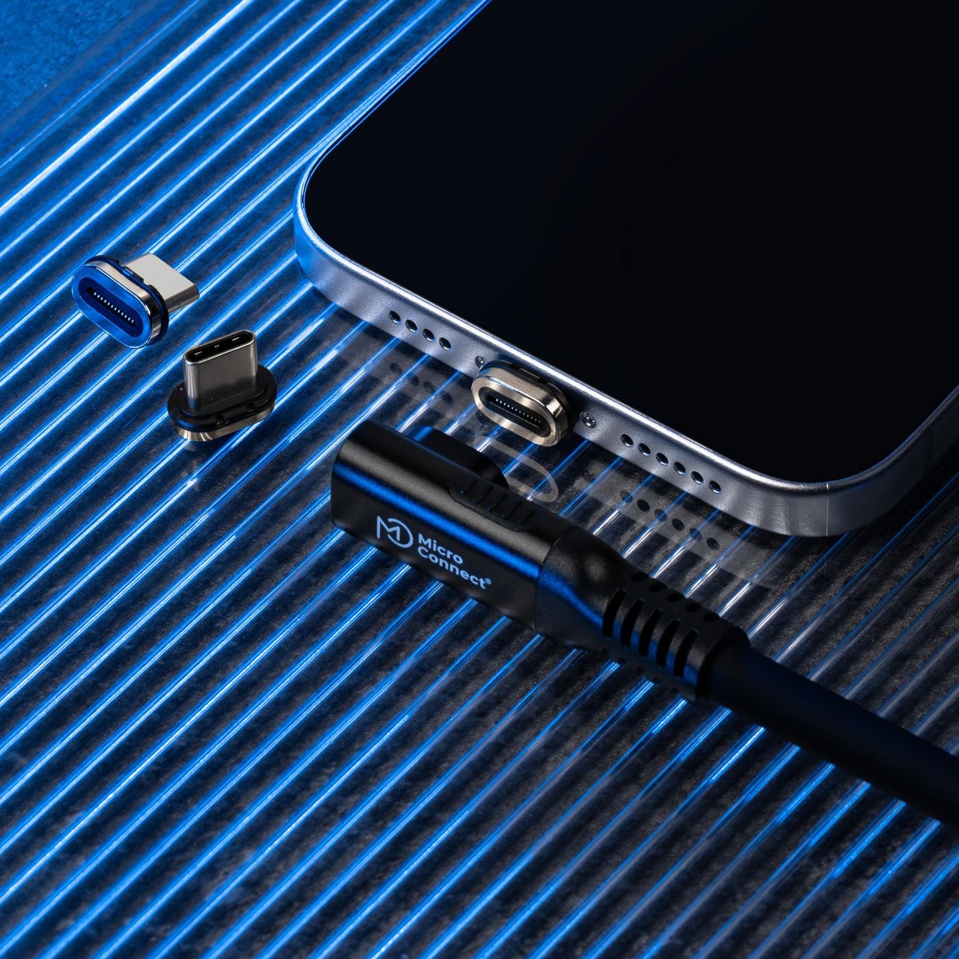 Usb-C To Usb-C Cable 0.15m Angled Premium Magnetic