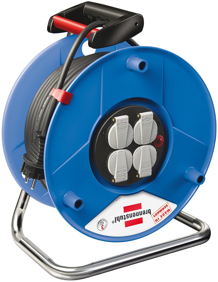 EAN 4007123007356 - Brennenstuhl Garant base múltiple 25 m 4 salidas AC Negro, Azul imagen 1