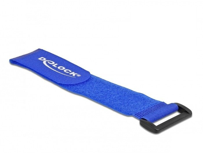 Delock Klett-Cablebinder Mit Schlaufe L 280 X B 38 Mm Blau 3 Stück