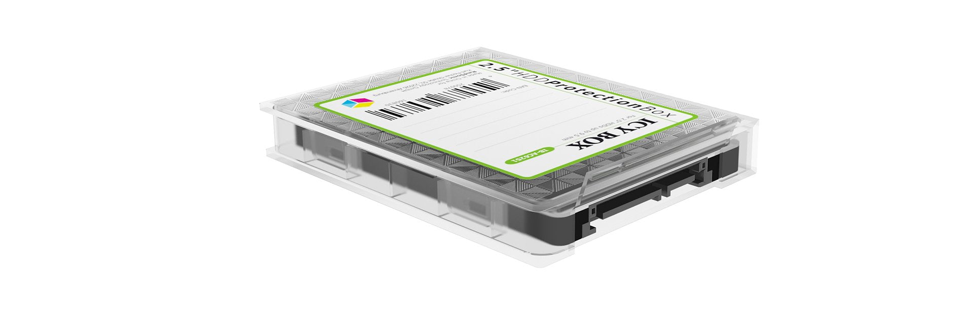 Funda Icy Box Para Hdd/Ssd 2,5" Plastico Transparente